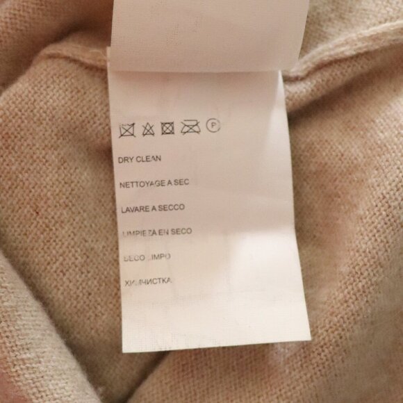 Club Monaco Women's Sz S Cream 100% Cashmere Side Slit Ribbed Crew Sweater‎ - Picture 12 of 12